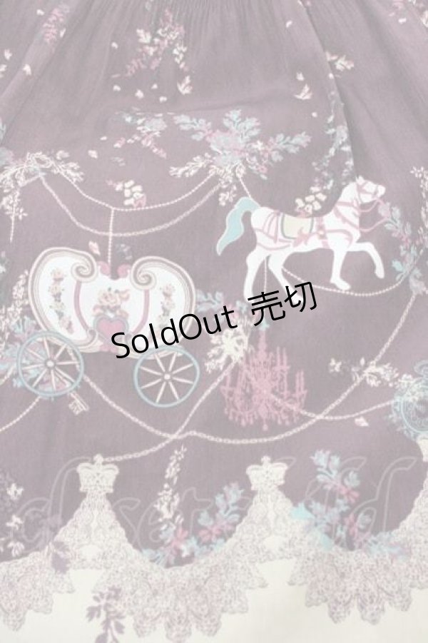 画像3: axes femme / メリーゴーランド柄スカート Ｍ ワイン I-26-01-13-091-AX-SK-TE-ZI (3)