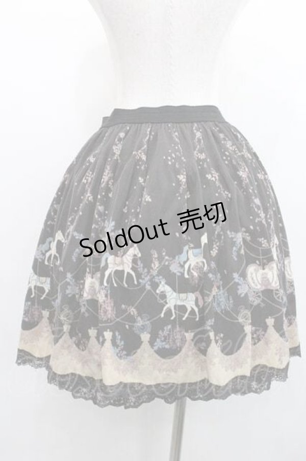 画像2: axes femme / メリーゴーランド柄スカート Ｍ 黒 I-26-01-13-092-AX-SK-TE-ZI (2)