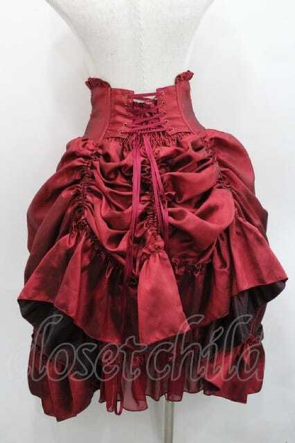 画像2: ATELIER PIERROT / Fairy Lace Corset Skirt  赤 I-26-01-13-093-EL-SK-SA-ZI (2)