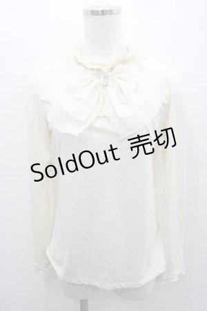 画像: axes femme / BIGリボンプルオーバー Ｍ 生成り I-26-01-13-014-AX-TO-TE-ZI