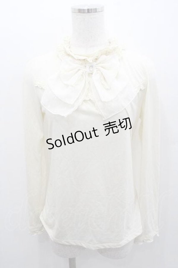 画像1: axes femme / BIGリボンプルオーバー Ｍ 生成り I-26-01-13-014-AX-TO-TE-ZI (1)