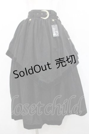 画像: Vancy / ベルベットライン切替段スカート M 黒 I-26-01-13-097-0-SK-SA-ZI