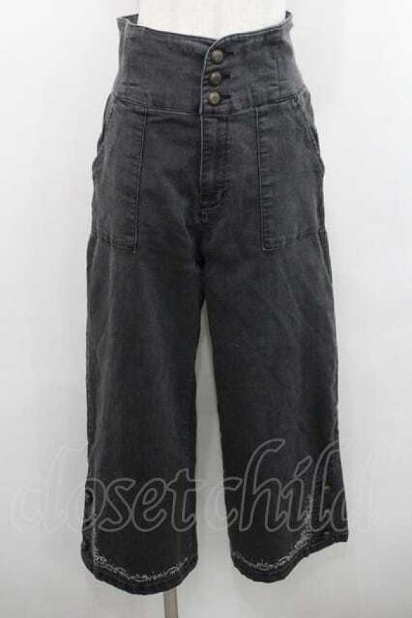 画像1: axes femme / マリン刺繍デザインワイドパンツ M グレー　　　　　　　　　　　　　　　　　　　　　　　　　　　　　　　　　　　　　　　　　　　　　　　　　　　　　　　　　　　　　　　　　　　　　　　　　　　　　　　　　　　　　　　　　　　　　　　　　　 I-26-01-13-098-AX-PA-SA-ZI (1)