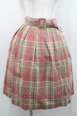 画像1: F i.n.t / ベルト付きチェックウールスカート  ピンク I-26-01-13-101-0-SK-SA-ZI (1)