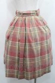 画像2: F i.n.t / ベルト付きチェックウールスカート  ピンク I-26-01-13-101-0-SK-SA-ZI (2)