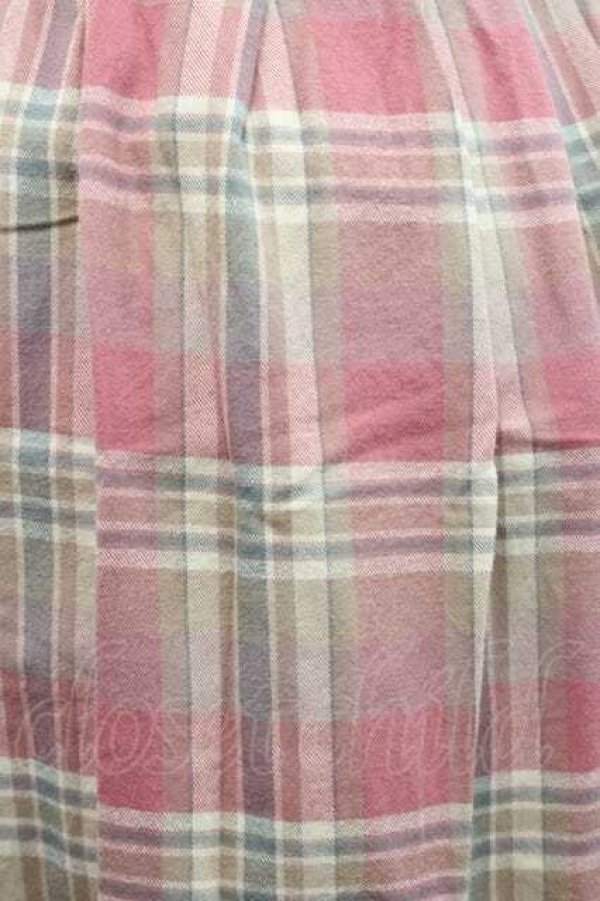 画像3: F i.n.t / ベルト付きチェックウールスカート  ピンク I-26-01-13-101-0-SK-SA-ZI (3)
