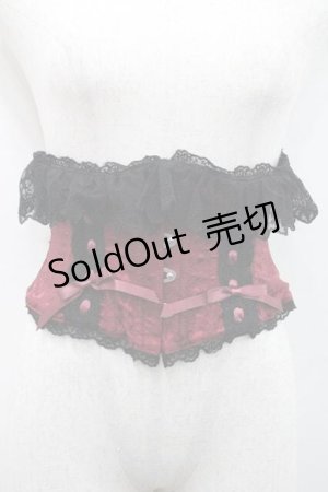 画像: Vallee lys / Fleur de Brumeコルセット  エンジＸ黒 I-26-01-13-102-GO-TO-SA-ZI