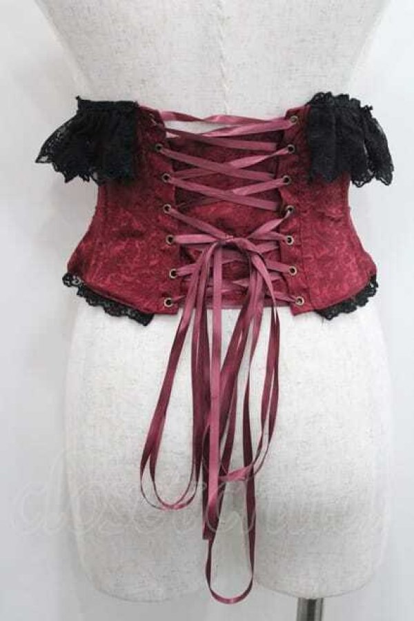 画像2: Vallee lys / Fleur de Brumeコルセット  エンジＸ黒 I-26-01-13-102-GO-TO-SA-ZI (2)