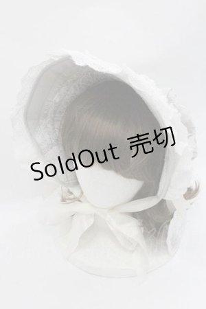 画像: AURORA BOREALIS / リボンパールレースボンネット  ミントＸ白 I-26-01-13-105-0-AC-SA-ZI