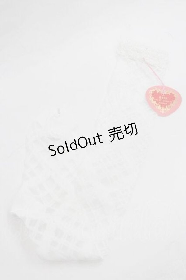 画像1: BABY,THE STARS SHINE BRIGHT / レーシィレースアップソックス  白 I-26-01-13-106-BA-ZA-SA-ZI (1)