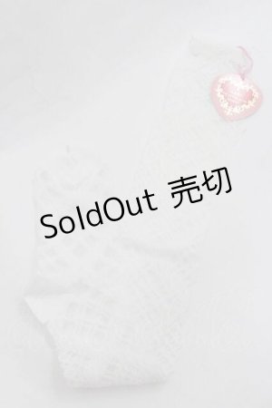 画像: BABY,THE STARS SHINE BRIGHT / ローズリボンレースアップソックス  白 I-26-01-13-107-BA-ZA-SA-ZI