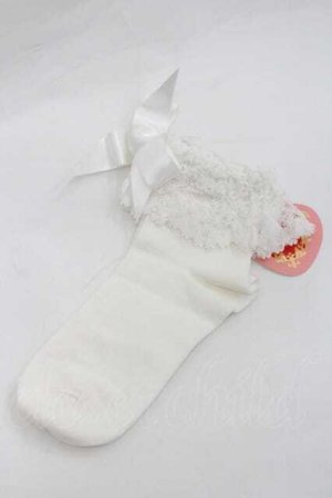 画像: BABY,THE STARS SHINE BRIGHT / トーションレースクルー丈ソックス  白 I-26-01-13-108-BA-ZA-SA-ZI