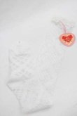 画像1: BABY,THE STARS SHINE BRIGHT / レーシィレースアップソックス  白 I-26-01-13-110-BA-ZA-SA-ZI (1)