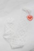 画像1: BABY,THE STARS SHINE BRIGHT / レーシィレースアップソックス  白 I-26-01-13-111-BA-ZA-SA-ZI (1)
