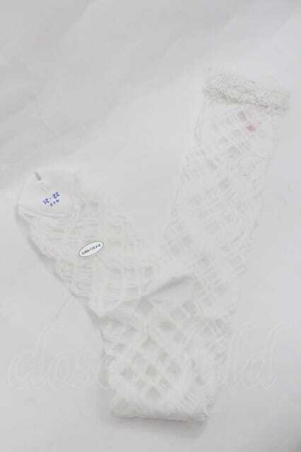 画像2: BABY,THE STARS SHINE BRIGHT / レーシィレースアップソックス  白 I-26-01-13-111-BA-ZA-SA-ZI (2)