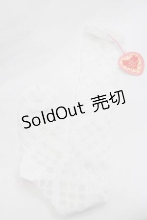 画像: BABY,THE STARS SHINE BRIGHT / レーシィレースアップソックス  白 I-26-01-13-112-BA-ZA-SA-ZI