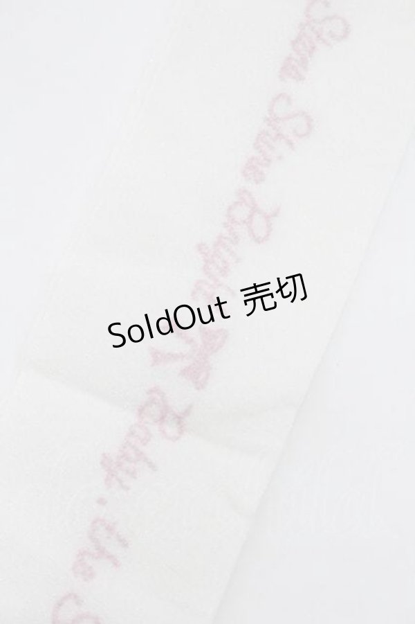 画像3: BABY,THE STARS SHINE BRIGHT / キラキラBABYロゴオーバーニーソックス  白 I-26-01-13-117-BA-ZA-SA-ZI (3)