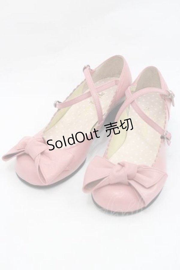 画像1: Emily Temple cute / リボンシューズ 22.5 ピンク I-26-01-13-120-ET-SH-SA-ZI (1)