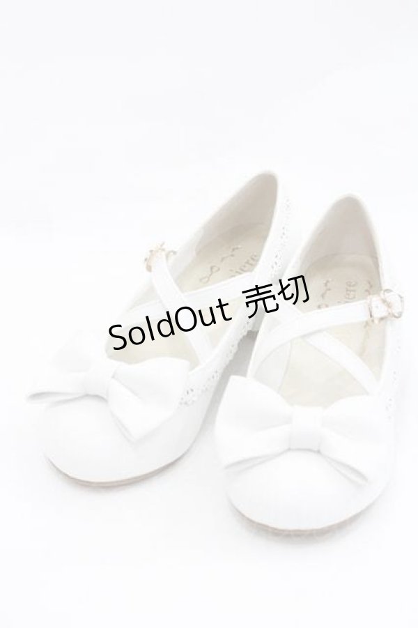 画像1: Chalmiere / クロスベルトリボンパンプス S ホワイト I-26-01-13-123-0-SH-SA-ZI (1)
