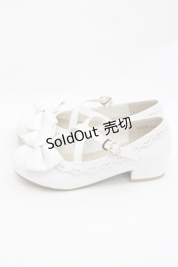 画像2: Chalmiere / クロスベルトリボンパンプス S ホワイト I-26-01-13-123-0-SH-SA-ZI (2)