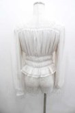画像2: axes femme POETIQUE / シアーギャザーブラウス M キナリ I-26-01-13-002-AX-BL-SA-ZI (2)