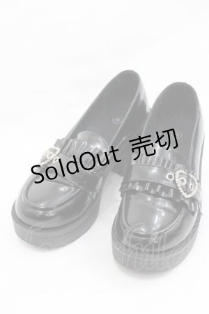 画像: LOLITAその他(お買取対象外) / ハート付きローファー M 黒 I-26-01-13-124-LO-SH-SA-ZI