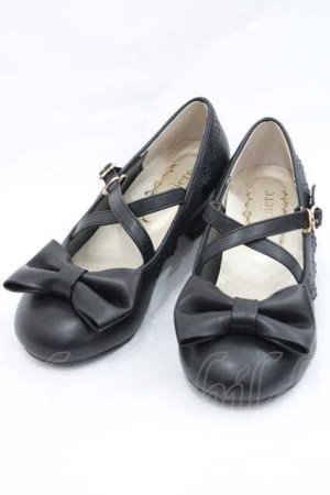 画像: Chalmiere / クロスベルトリボンパンプス S ブラック I-26-01-13-125-0-SH-SA-ZI