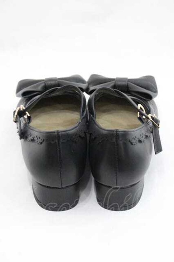 画像3: Chalmiere / クロスベルトリボンパンプス S ブラック I-26-01-13-125-0-SH-SA-ZI (3)