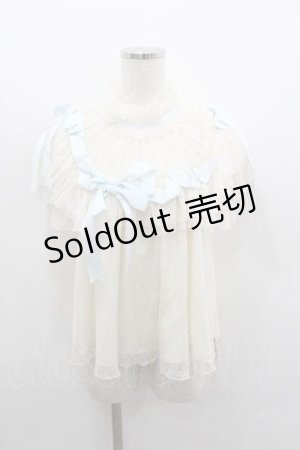 画像: Hoshibako Works / リボンミルフィーユブラウス  サックス I-26-01-13-003-LO-BL-SA-ZI