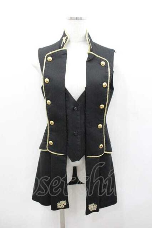 画像1: ALICE and the PIRATES / Romeoベスト  黒ｘゴールド I-26-01-13-028-PA-JA-SA-ZI (1)