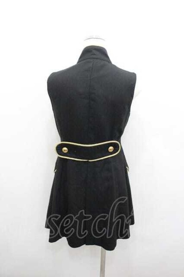 画像2: ALICE and the PIRATES / Romeoベスト  黒ｘゴールド I-26-01-13-028-PA-JA-SA-ZI (2)