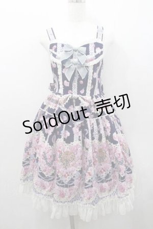 画像: BABY,THE STARS SHINE BRIGHT / Le Bouquet Eternel柄ジャンパースカートI  ネイビー I-26-01-13-030-BA-OP-SA-ZI