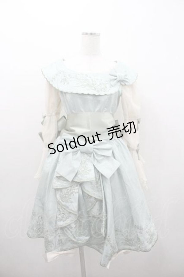 画像1: SAKYA LOLITA / 鈴蘭刺繍長袖ワンピース  グリーンＸアイボリー I-26-01-13-032-0-OP-SA-ZI (1)