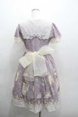 画像2: 仲夏物語 / チューリップ花瓶柄半袖ワンピース S パープル I-26-01-13-040-EL-OP-SA-ZI (2)