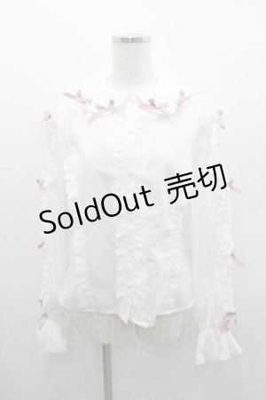 画像: Chalmiere / フリルブラウス M ホワイト I-26-01-13-005-0-BL-SA-ZI