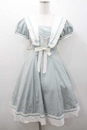 画像: 仲夏物語 / セーラー半袖ワンピース S ミントＸアイボリー I-26-01-13-044-EL-OP-SA-ZI