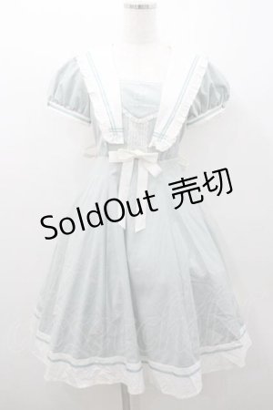 画像: 仲夏物語 / セーラー半袖ワンピース S ミントＸアイボリー I-26-01-13-044-EL-OP-SA-ZI