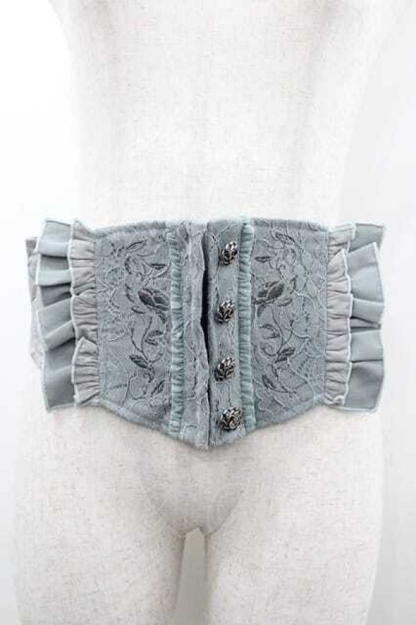 画像1: Hoshibako Works / 藤花集 中華風刺繍　コルセット M ミントグレー I-26-01-15-001-LO-ZA-SA-ZI (1)