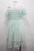 画像3: To Alice / レモンギンガムチェックシフォンワンピース  ミント I-26-01-15-035-LO-OP-SA-ZI (3)