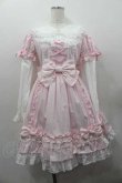 画像1: Angelic Pretty / Dolly Girl付け袖ワンピース  ピンクＸ白 I-26-01-15-038-AP-OP-SA-ZI (1)