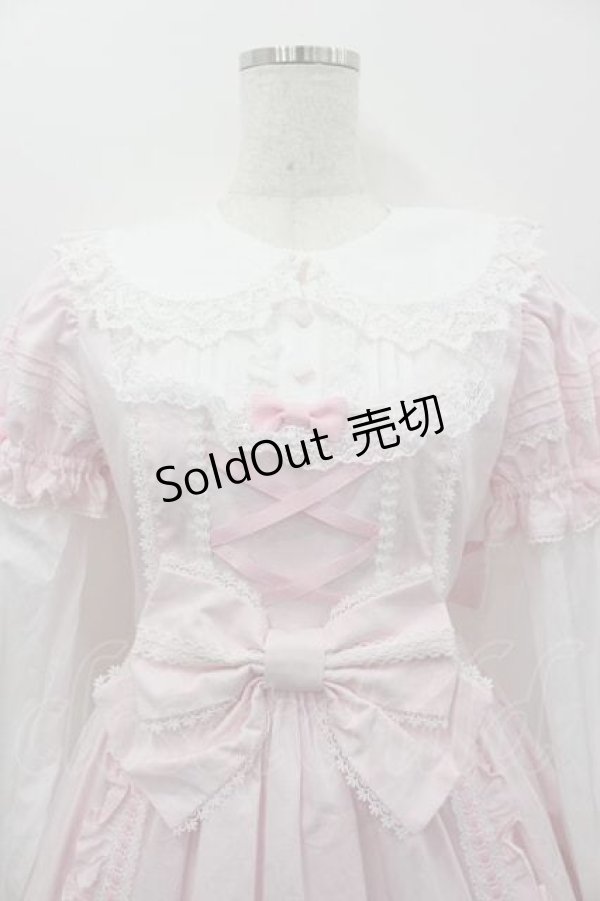 画像2: Angelic Pretty / Dolly Girl付け袖ワンピース  ピンクＸ白 I-26-01-15-038-AP-OP-SA-ZI (2)