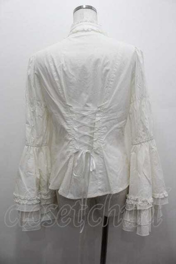 画像3: Hoshibako Works / エグランティーヌ スタンドカラードレッシーブラウス  ベージュ I-26-01-15-004-LO-BL-SA-ZI (3)