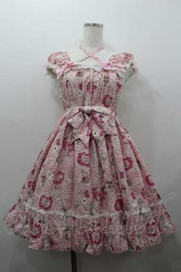 画像1: BABY,THE STARS SHINE BRIGHT / ガーデンアリスワンピース  ピンク I-26-01-15-041-BA-OP-SA-ZI (1)