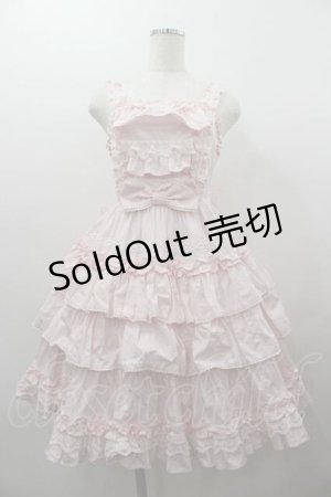 画像: Angelic Pretty / Prettyフリルジャンパースカート  ピンクＸ白 I-26-01-15-042-AP-OP-SA-ZI