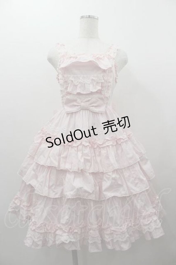 画像1: Angelic Pretty / Prettyフリルジャンパースカート  ピンクＸ白 I-26-01-15-042-AP-OP-SA-ZI (1)
