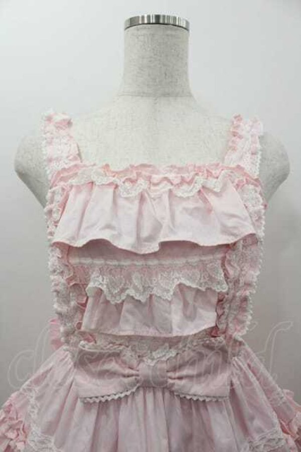 画像2: Angelic Pretty / Prettyフリルジャンパースカート  ピンクＸ白 I-26-01-15-042-AP-OP-SA-ZI (2)