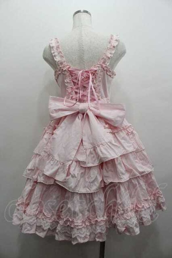 画像3: Angelic Pretty / Prettyフリルジャンパースカート  ピンクＸ白 I-26-01-15-042-AP-OP-SA-ZI (3)