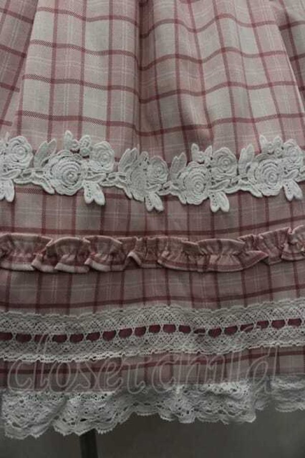 画像3: Chalmiere / タータンチェックジャンスカ M ピンク I-26-01-15-044-0-OP-SA-ZI (3)