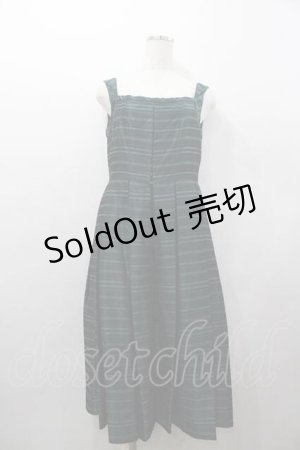 画像: Jane Marple Dans Le Salon / ボーダーノースリーブワンピース  グリーン I-26-01-15-052-JM-OP-SA-ZI