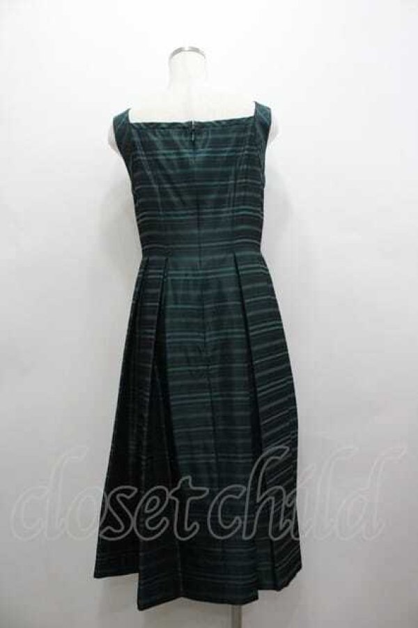 画像3: Jane Marple Dans Le Salon / ボーダーノースリーブワンピース  グリーン I-26-01-15-052-JM-OP-SA-ZI (3)